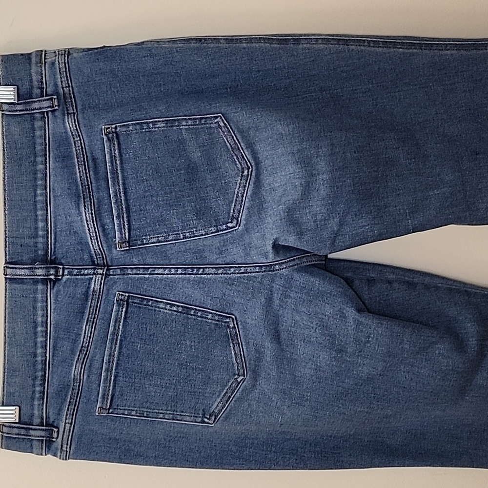 SPANX JEANS High-Rise Flare Authentic Blue Meduim Blue Strechable Pants Size XL - Picture 12 of 16